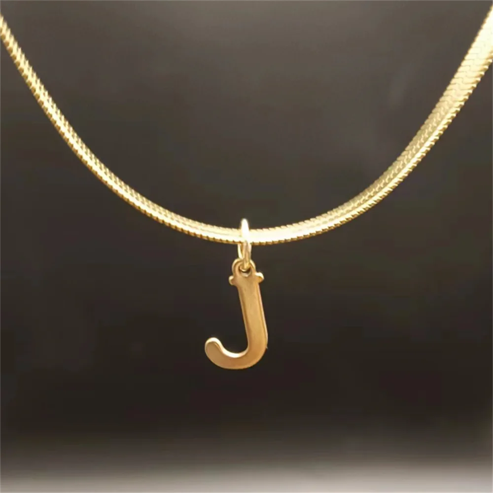 Gold Tarnish-Free Initial Necklace – Minimalist Waterproof Letter Pendant, Everyday Jewelry Gift
