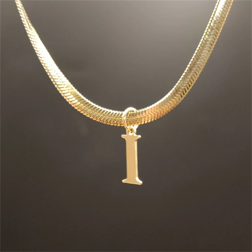 Gold Tarnish-Free Initial Necklace – Minimalist Waterproof Letter Pendant, Everyday Jewelry Gift
