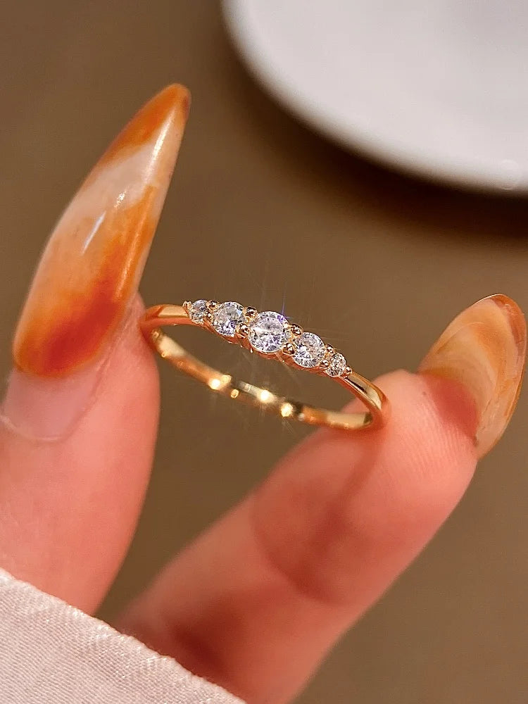 925 Sterling Silver Zircon Ring – Minimal, Elegant Band