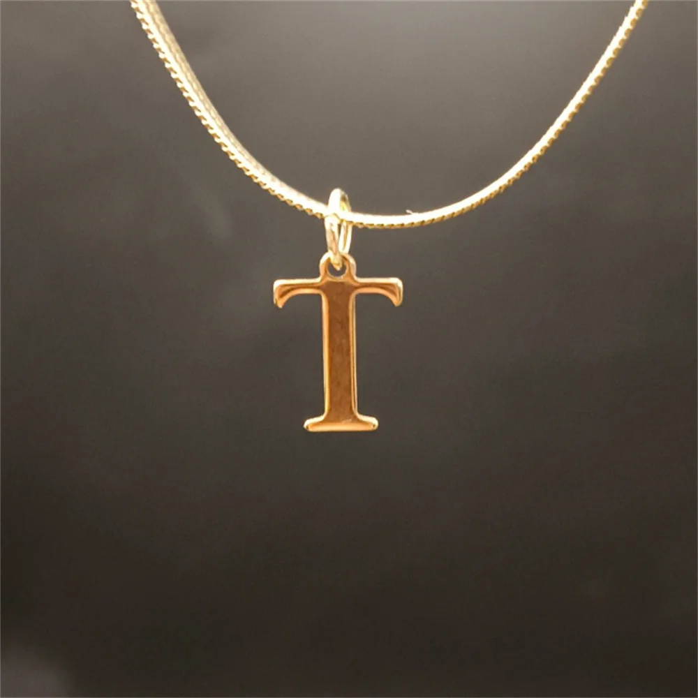 Gold Tarnish-Free Initial Necklace – Minimalist Waterproof Letter Pendant, Everyday Jewelry Gift